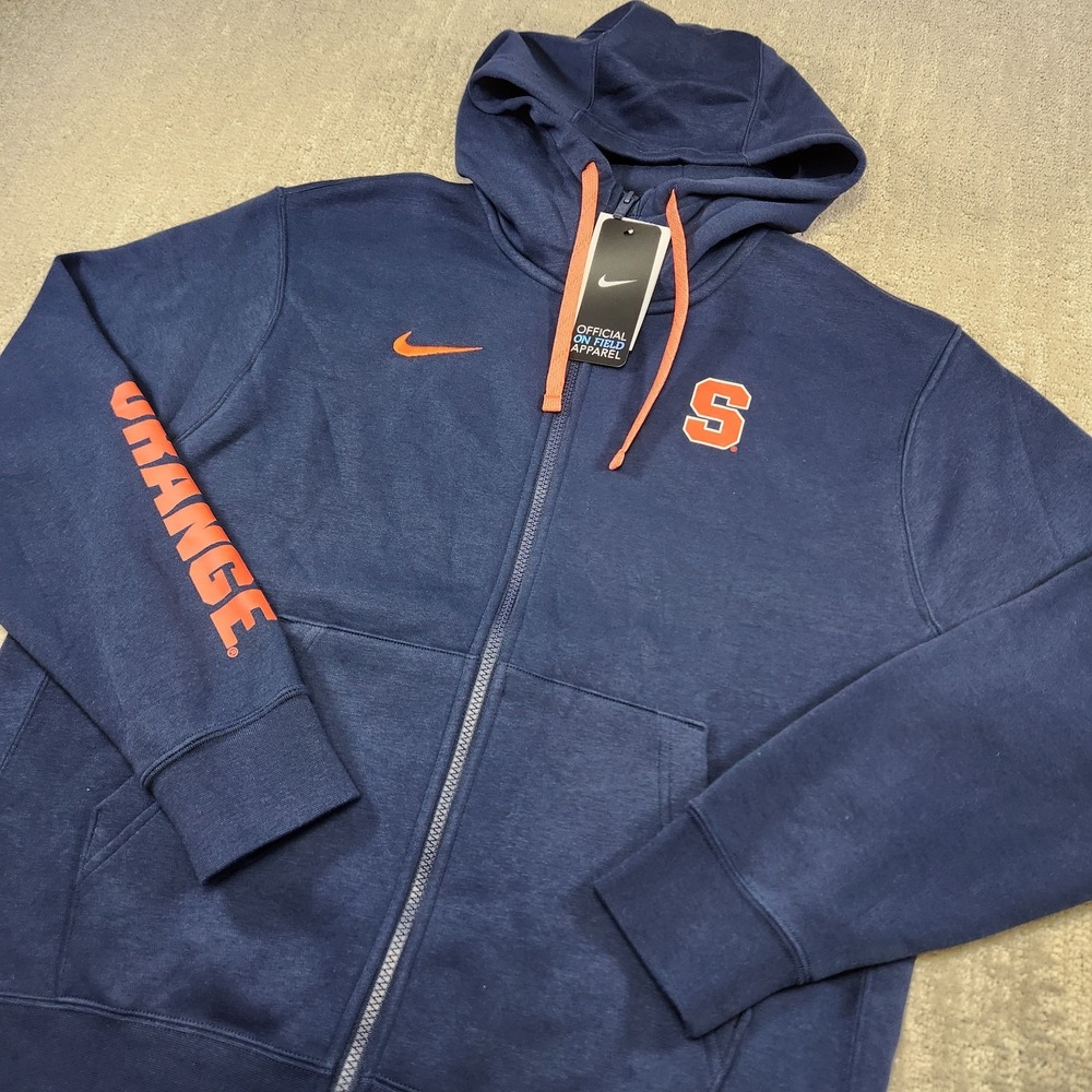 Syracuse Orange Jacket Men Medium‎ Team Issued Nike Engineered Fleece Blue NCAA